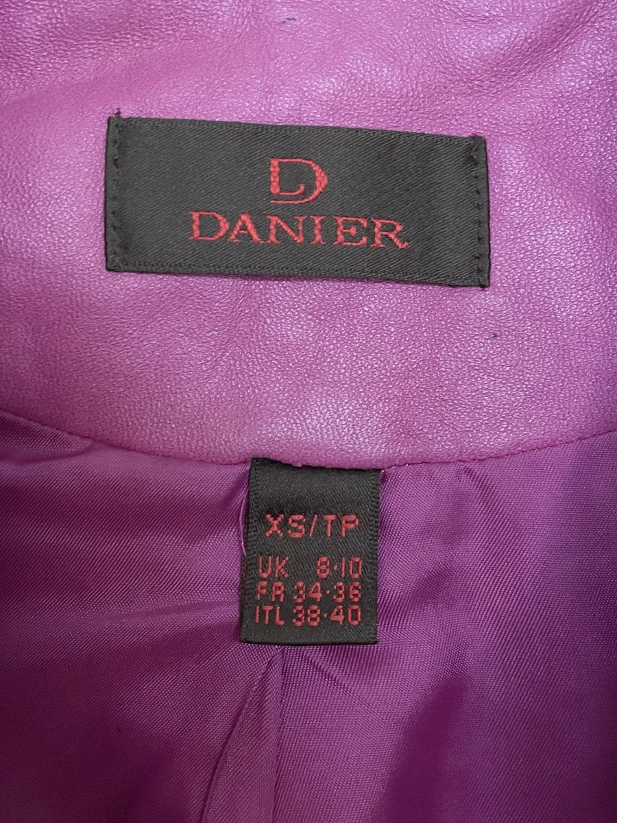 vintage 00s danier soft leather princess-seam biker jacket | lambskin - good market thrift store