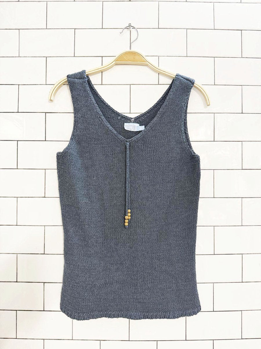 vintage 00s denver hayes minimal knit tank top - good market thrift store