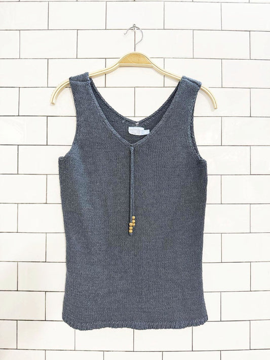 vintage 00s denver hayes minimal knit tank top - good market thrift store