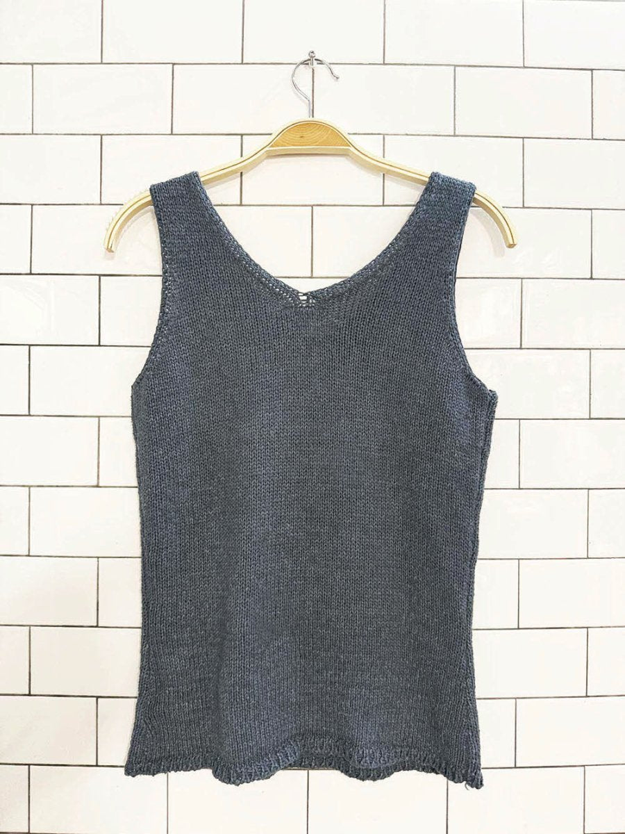 vintage 00s denver hayes minimal knit tank top - good market thrift store