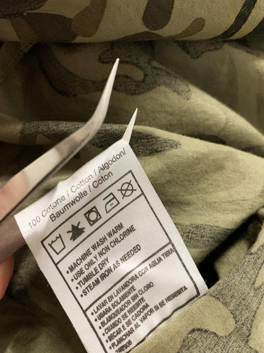 vintage 00s diesel patched military camo full button shirt - good market thrift store