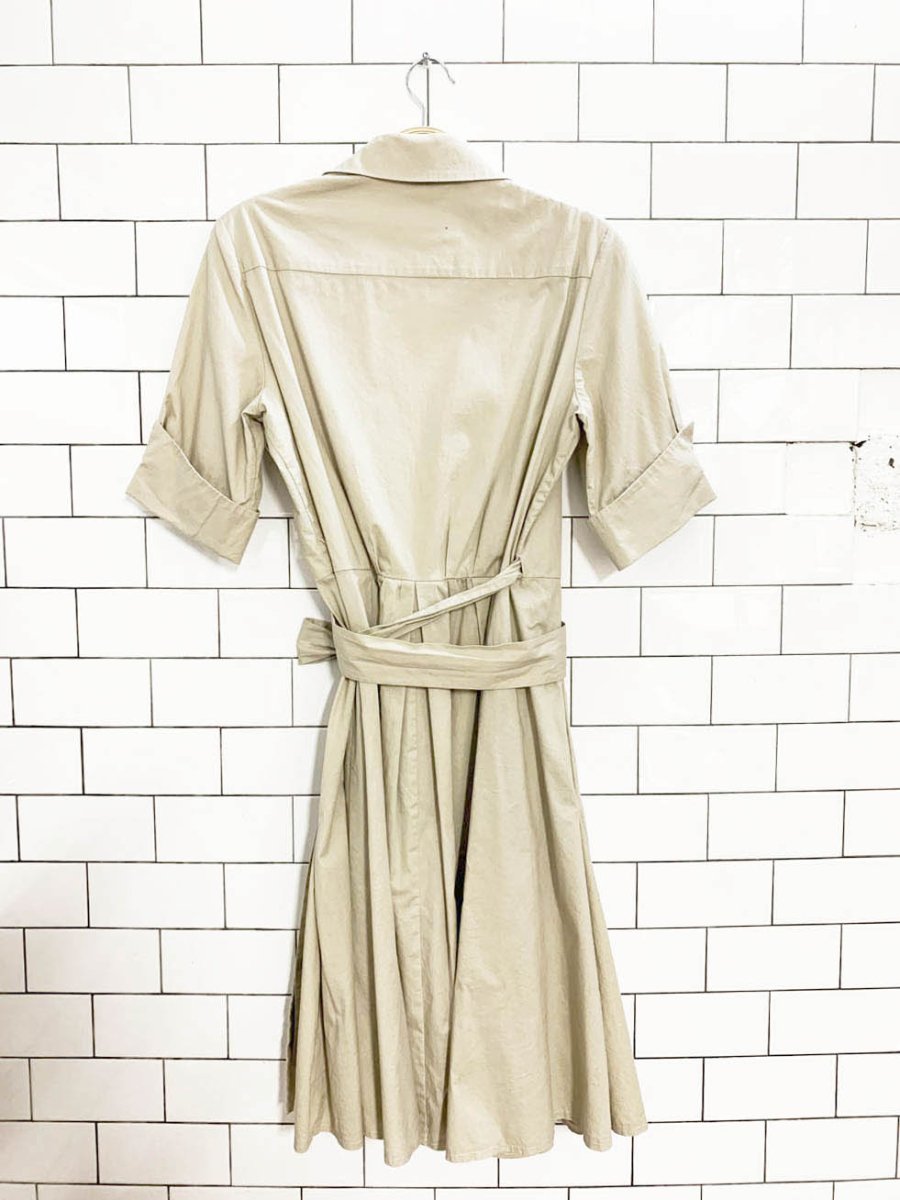 vintage 00s donna ricco ny collared wrap midi dress - good market thrift store