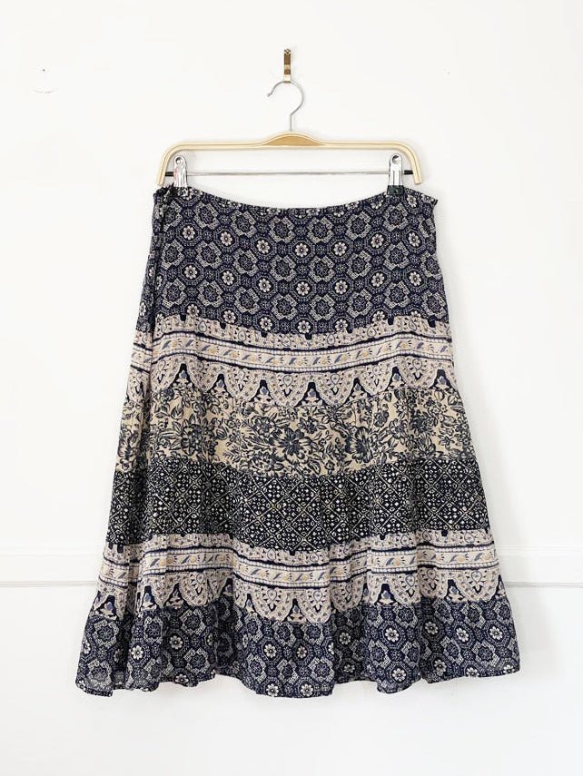 vintage 00s eddie bauer tiered boho knee length skirt - good market thrift store