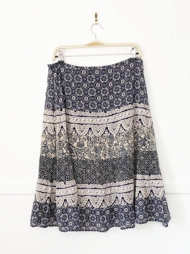 vintage 00s eddie bauer tiered boho knee length skirt - good market thrift store