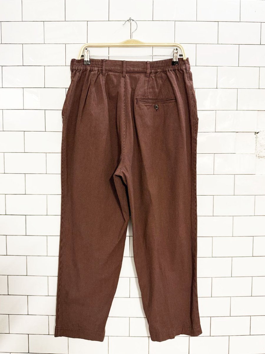 vintage 00s elisabeth houndstooth pleated trousers | liz claiborne - good market thrift store
