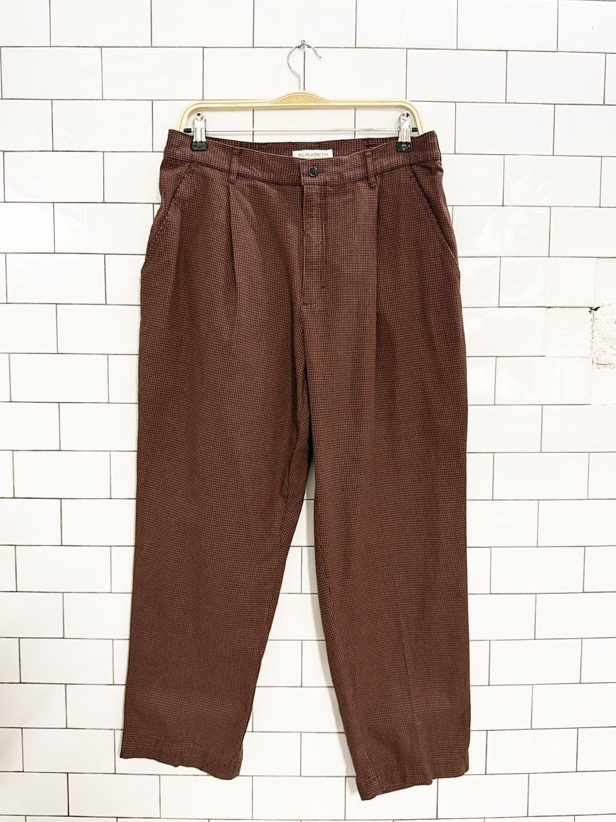 vintage 00s elisabeth houndstooth pleated trousers | liz claiborne - good market thrift store