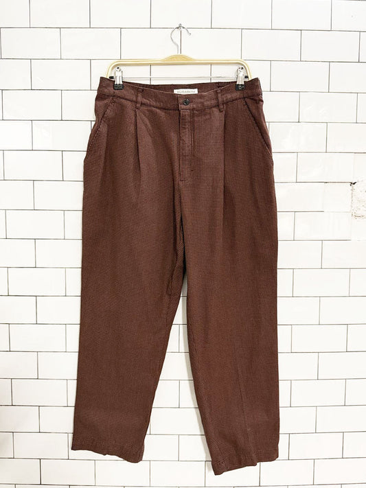 vintage 00s elisabeth houndstooth pleated trousers | liz claiborne - good market thrift store