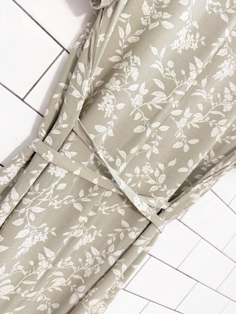 vintage 00s emma james minimal floral belted maxi dress | liz claiborne - good market thrift store