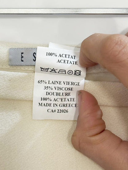 vintage 00s esthis wool - blend silk chiffon pleat knee - length skirt - good market thrift store