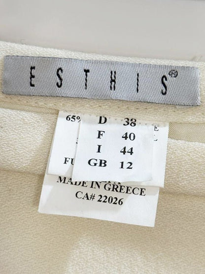 vintage 00s esthis wool - blend silk chiffon pleat knee - length skirt - good market thrift store