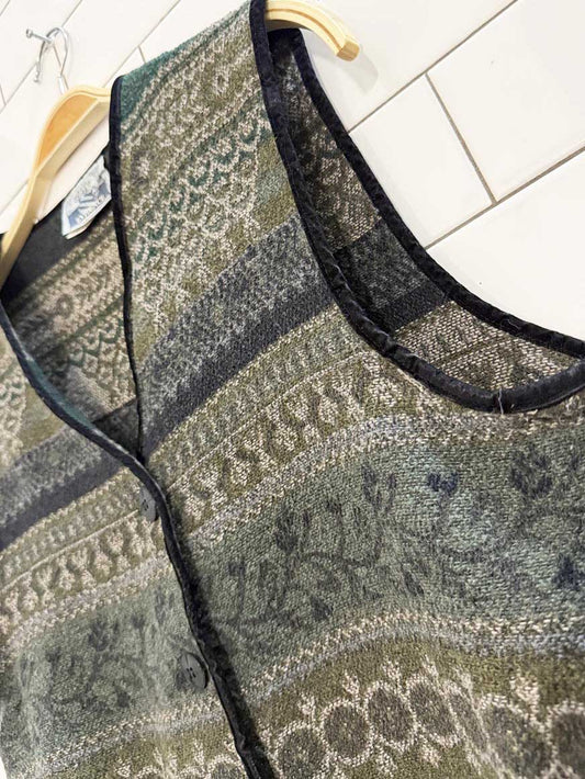 vintage 00s evidence wool - blend knit vest | made in Canada - good market thrift store