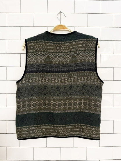 vintage 00s evidence wool - blend knit vest | made in Canada - good market thrift store