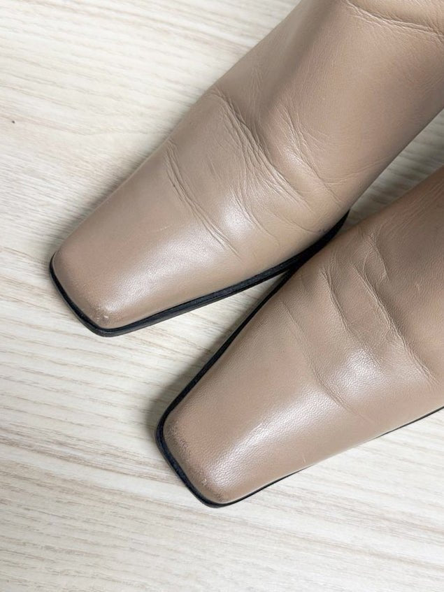 vintage 00s gabianni leather square toe heeled boots - good market thrift store