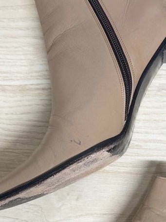 vintage 00s gabianni leather square toe heeled boots - good market thrift store