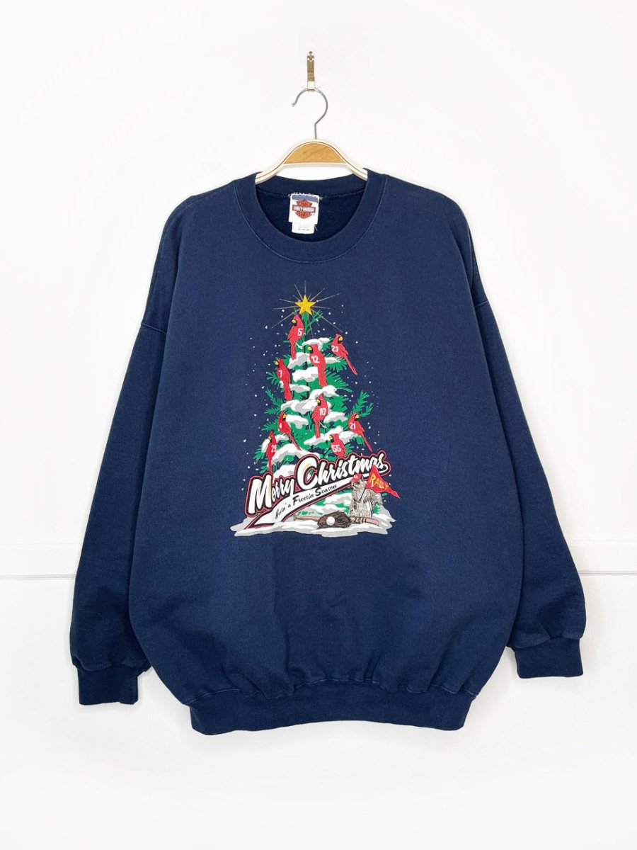 vintage 00s harley davidson christmas rally sweatshirt - good market thrift store