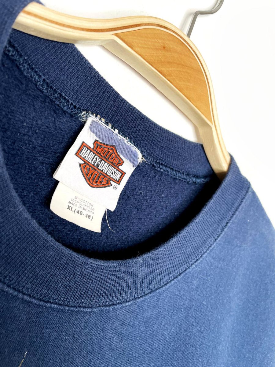 vintage 00s harley davidson christmas rally sweatshirt - good market thrift store