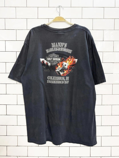vintage 00s harley davidson columbus t shirt | made in usa - good market thrift store