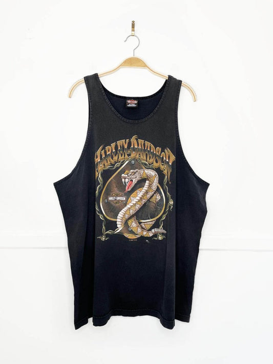 vintage 00s harley davidson rattlesnake tank | smoky mountain tennesse - good market thrift store