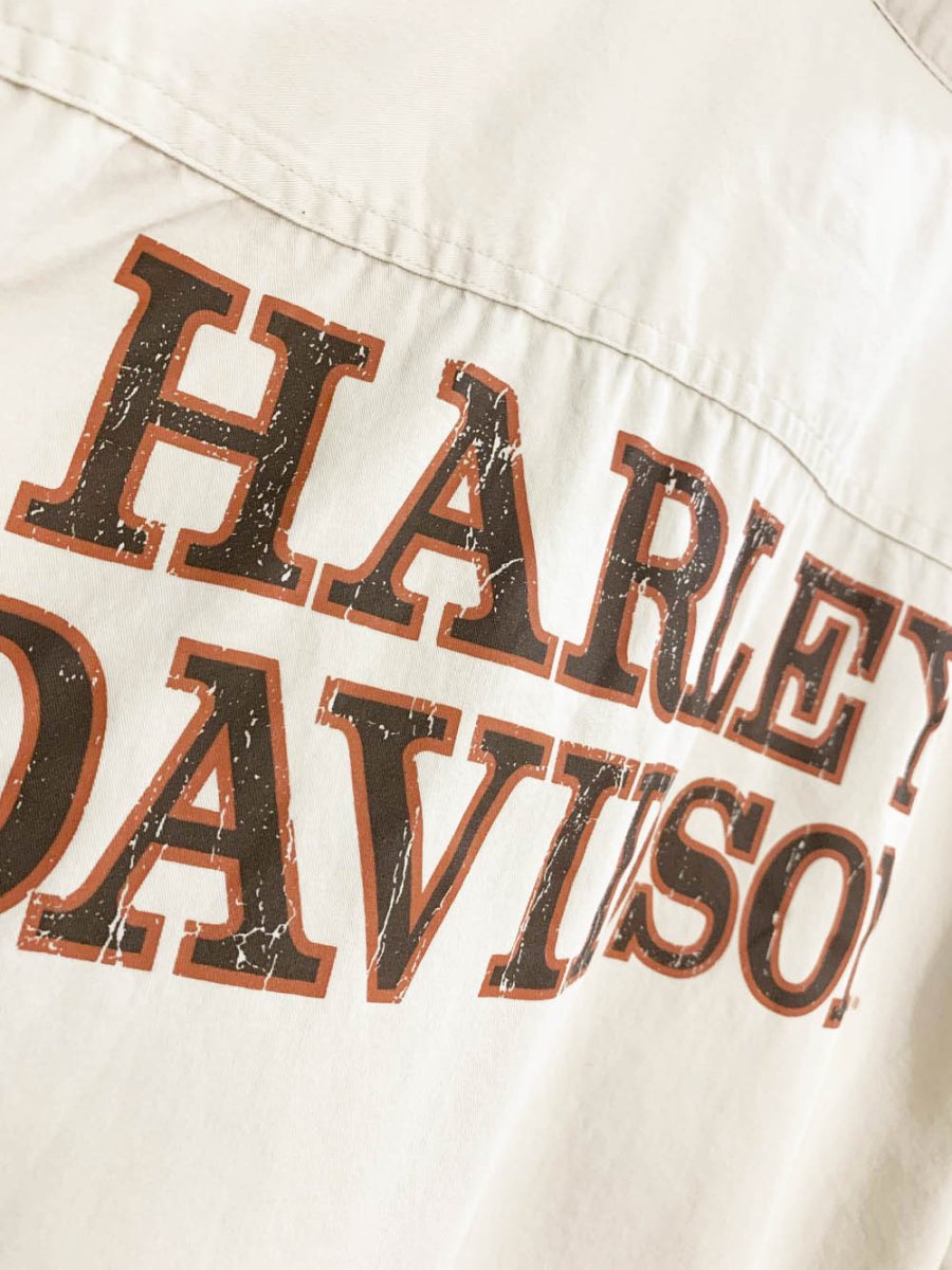 vintage 00s harley davidson snap button shirt - good market thrift store