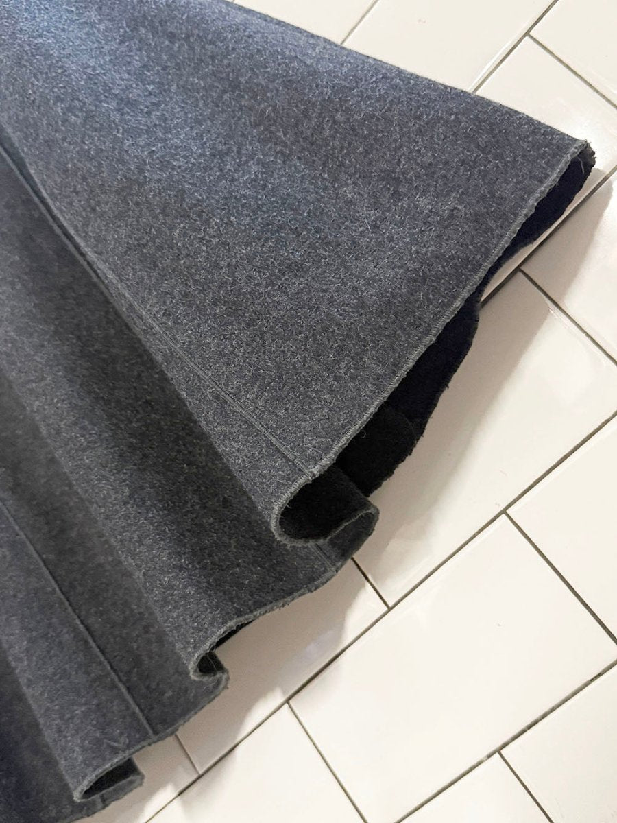 vintage 00s harvé benarc wool - blend a - line knee length skirt - good market thrift store