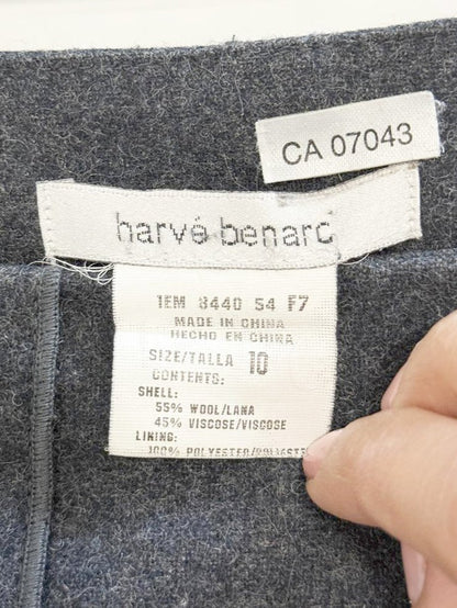 vintage 00s harvé benarc wool - blend a - line knee length skirt - good market thrift store