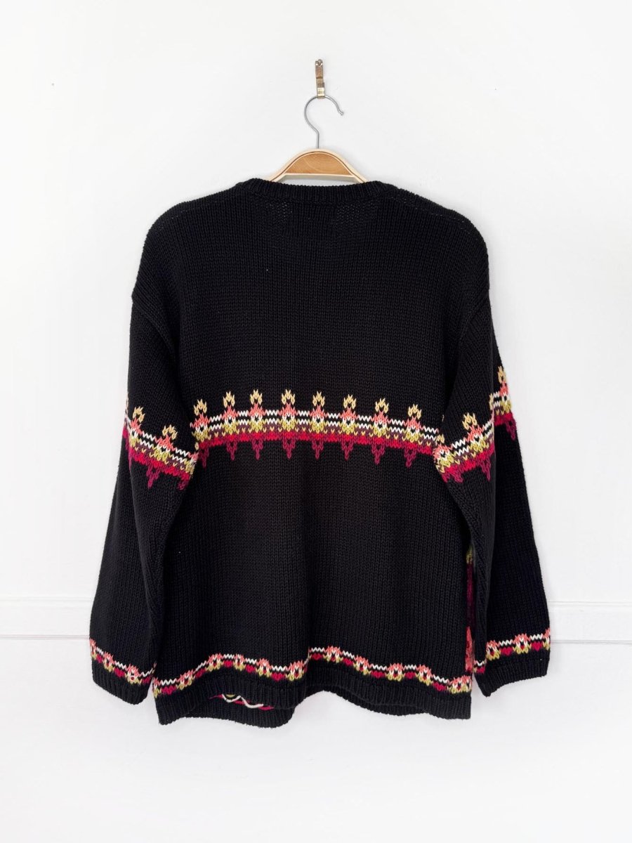 vintage 00s heirloom collectibles pumpkin patch knit cardigan - good market thrift store