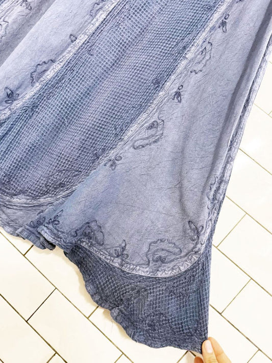 vintage 00s holy clothing boho embroidered maxi skirt - good market thrift store