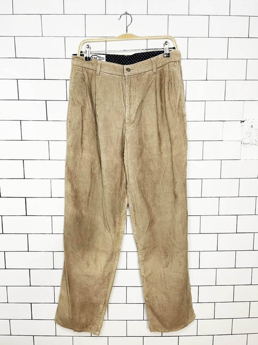 vintage 00s INC chunky cord pleated trouser - good market thrift store