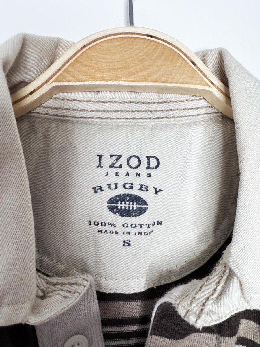 vintage 00s izod rugby striped long sleeve shirt - good market thrift store