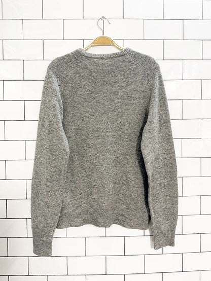 vintage 00s j crew 100% lambswool knit sweater - good market thrift store