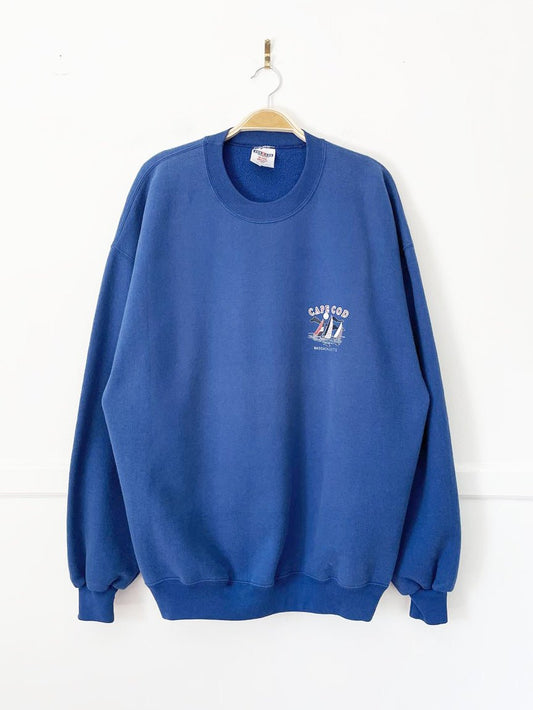 vintage 00s jerzees cape cod minimal beach sweatshirt - good market thrift store