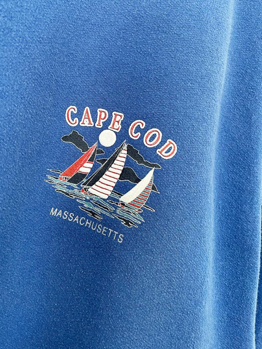 vintage 00s jerzees cape cod minimal beach sweatshirt - good market thrift store
