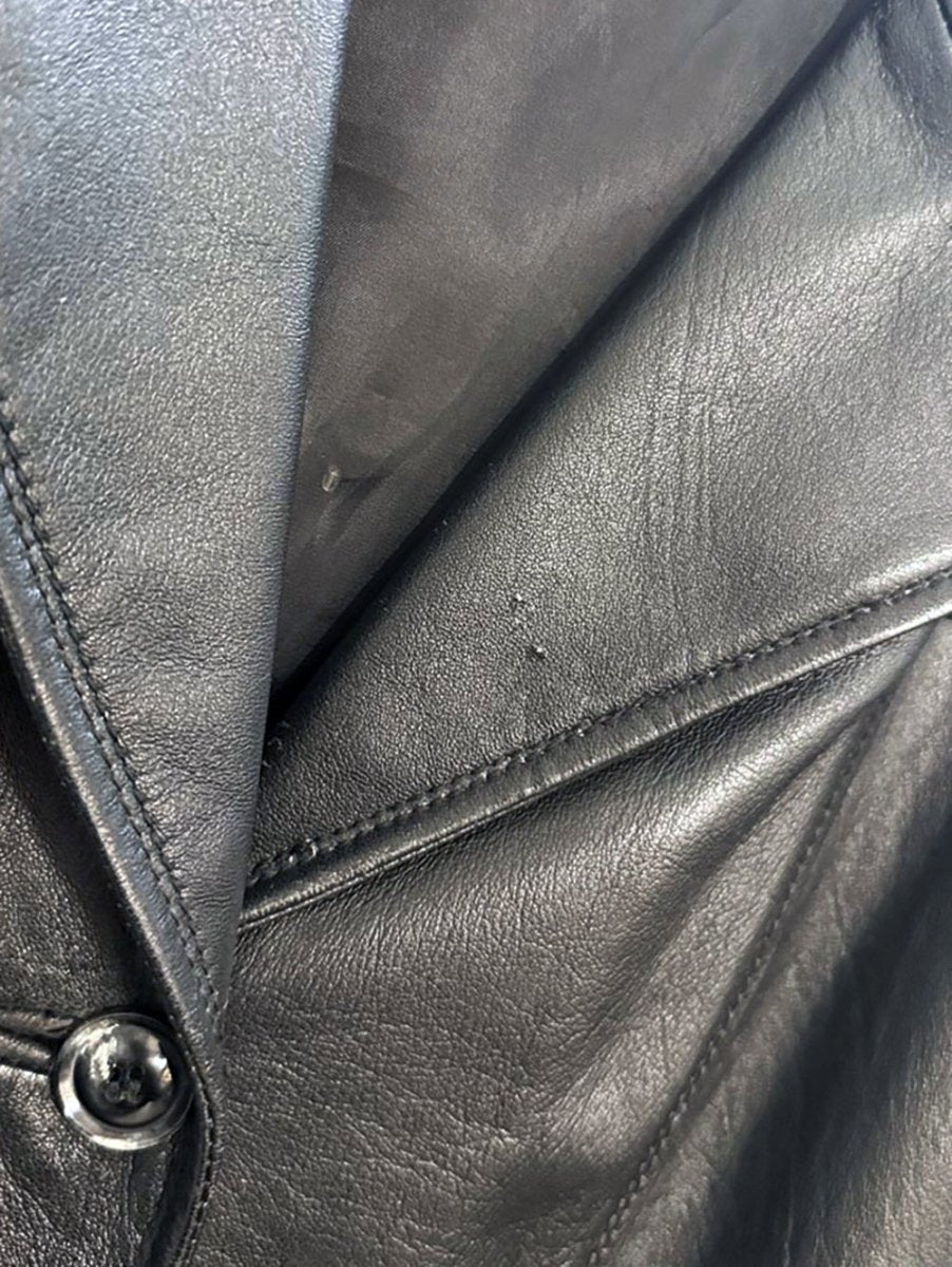 vintage 00s jessica full button soft leather jacket - good market thrift store
