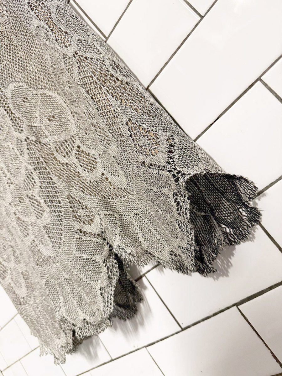 vintage 00s jessica howard metallic crochet knit maxi dress | made in USA - good market thrift store