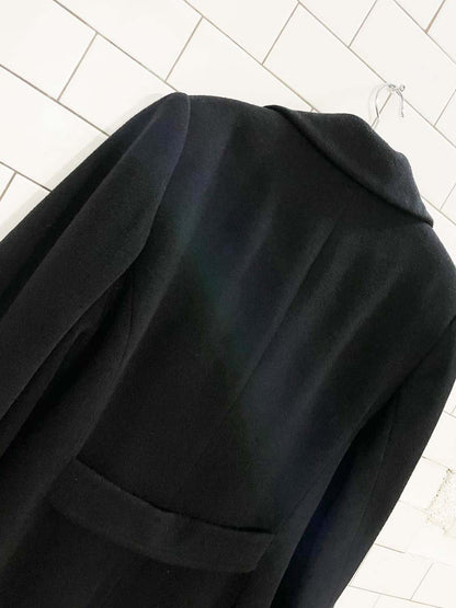 vintage 00s jessica wool - blend double breasted long coat - good market thrift store