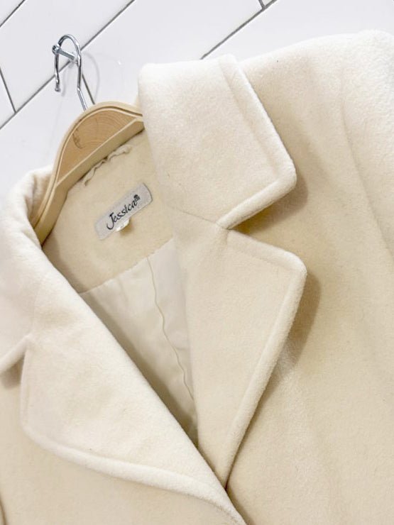 vintage 00s jessica wool - cashmere long coat - good market thrift store