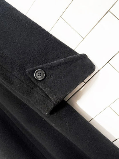 vintage 00s jibb international wool real fur collar long coat - good market thrift store