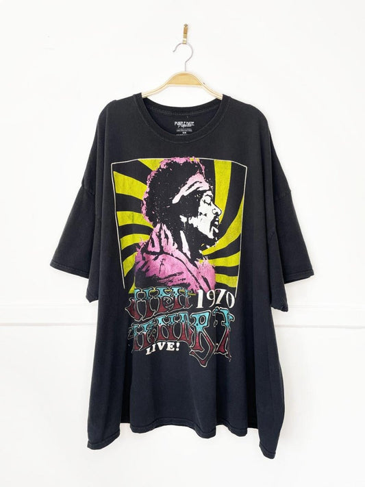 vintage 00s jimi hendrix oversized t-shirt dress - good market thrift store