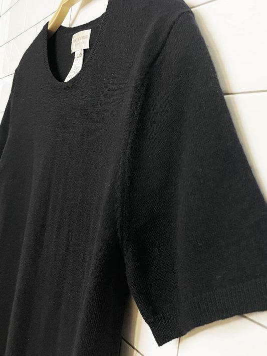 vintage 00s jones new york 100% merino wool ribbed cuff sweater top - good market thrift store