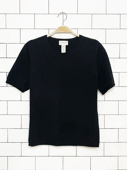 vintage 00s jones new york 100% merino wool ribbed cuff sweater top - good market thrift store