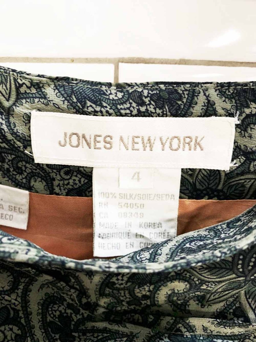 vintage 00s jones new york 100% silk wrap mini skirt - good market thrift store