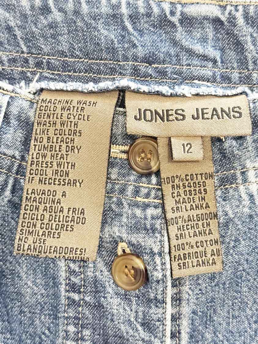 vintage 00s jones new york denim button down maxi skirt - good market thrift store