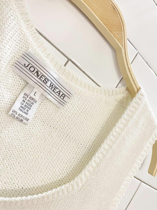 vintage 00s jones new york light knit sleeveless top - good market thrift store