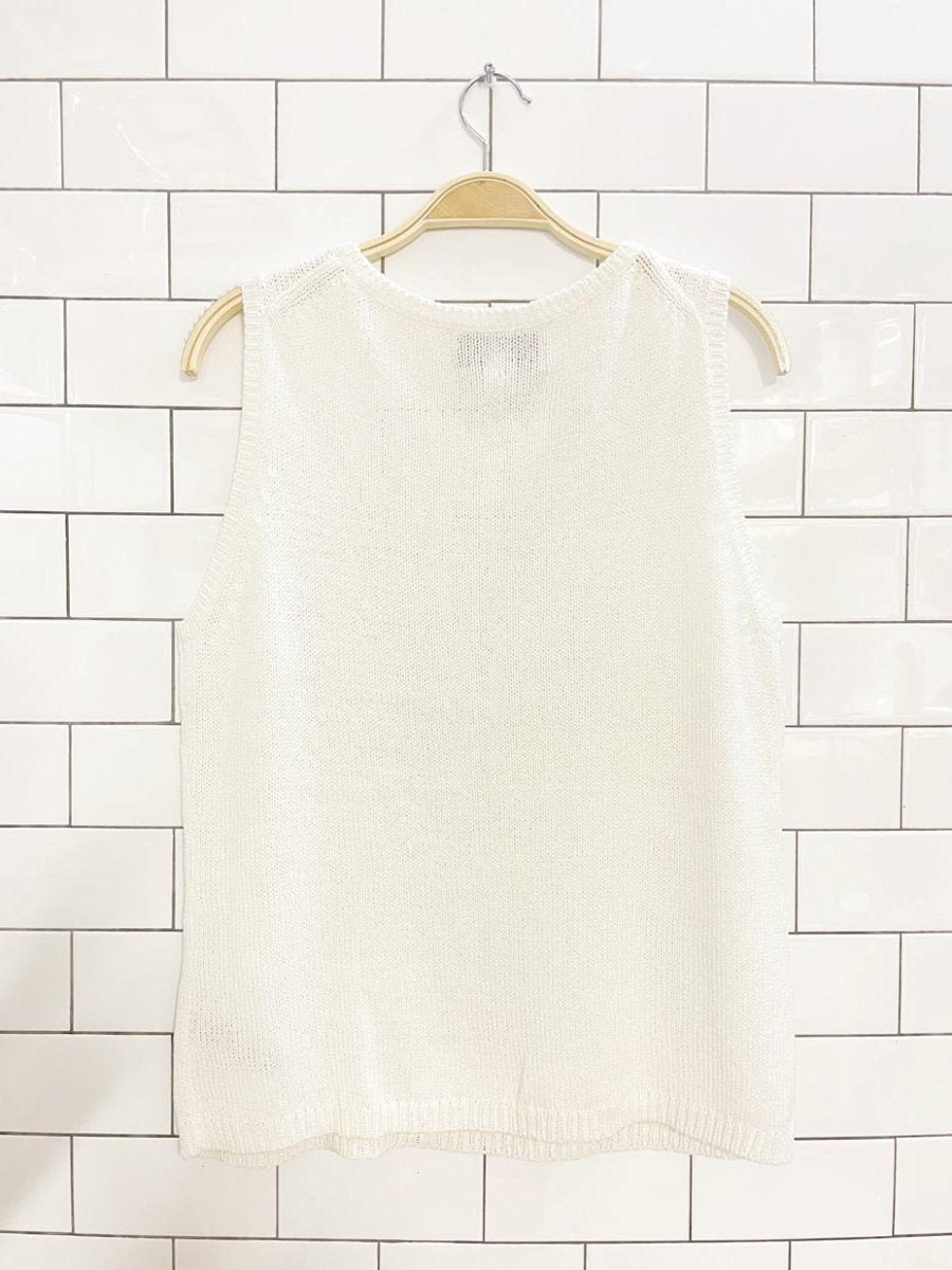 vintage 00s jones new york light knit sleeveless top - good market thrift store