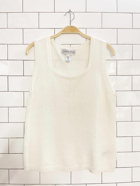 vintage 00s jones new york light knit sleeveless top - good market thrift store