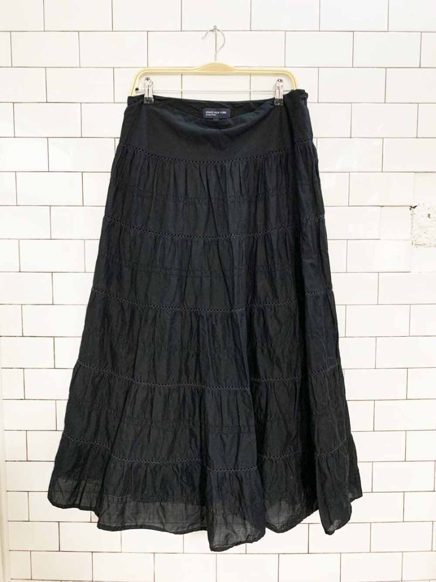 vintage 00s jones new york tiered maxi skirt - good market thrift store