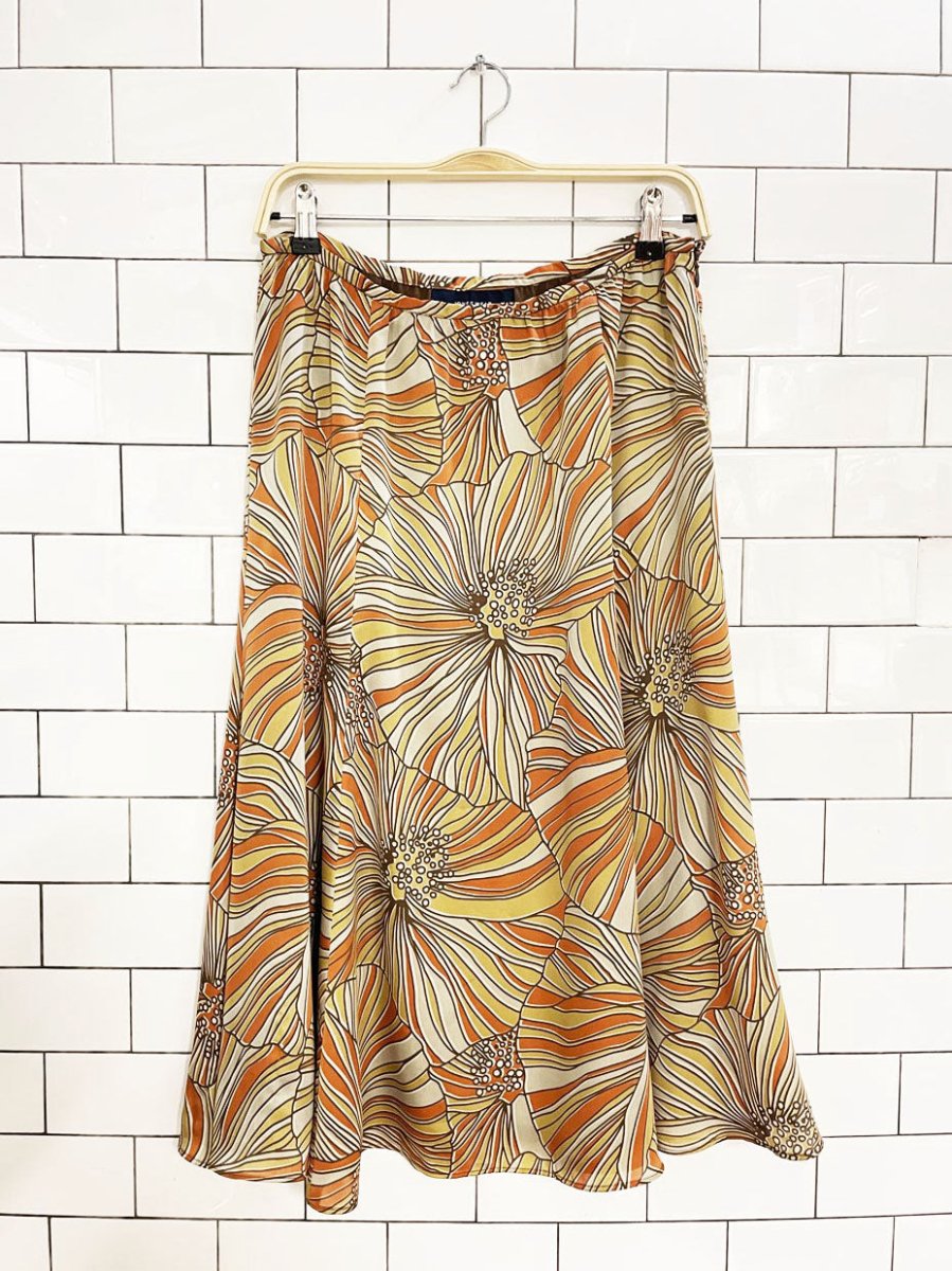 vintage 00s jones wear floral knee - length skirt - good market thrift store