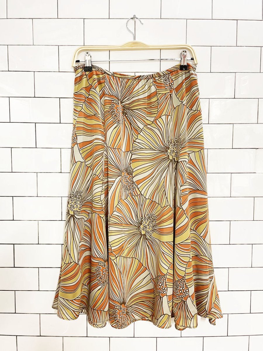 vintage 00s jones wear floral knee - length skirt - good market thrift store
