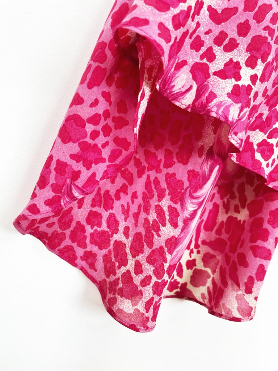 vintage 00s joseph ribkoff animal print floral midi slip dress - good market thrift store