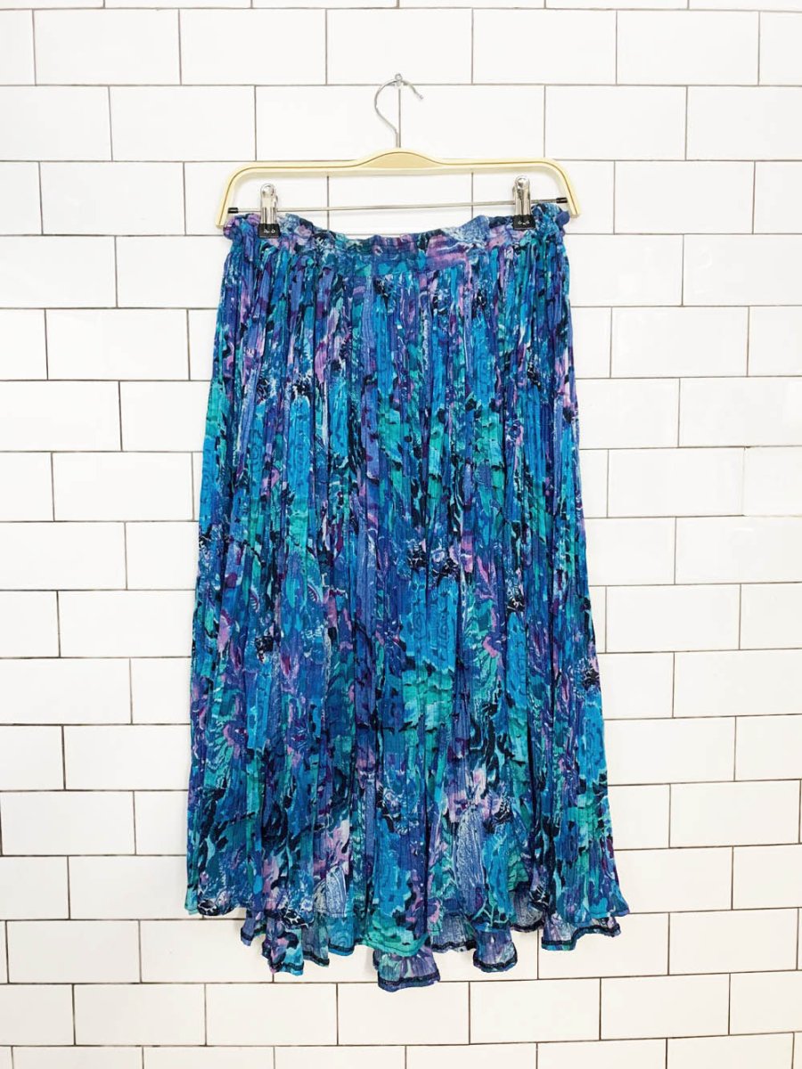 vintage 00s just class floral flowy boho midi skirt | made in india - good market thrift store